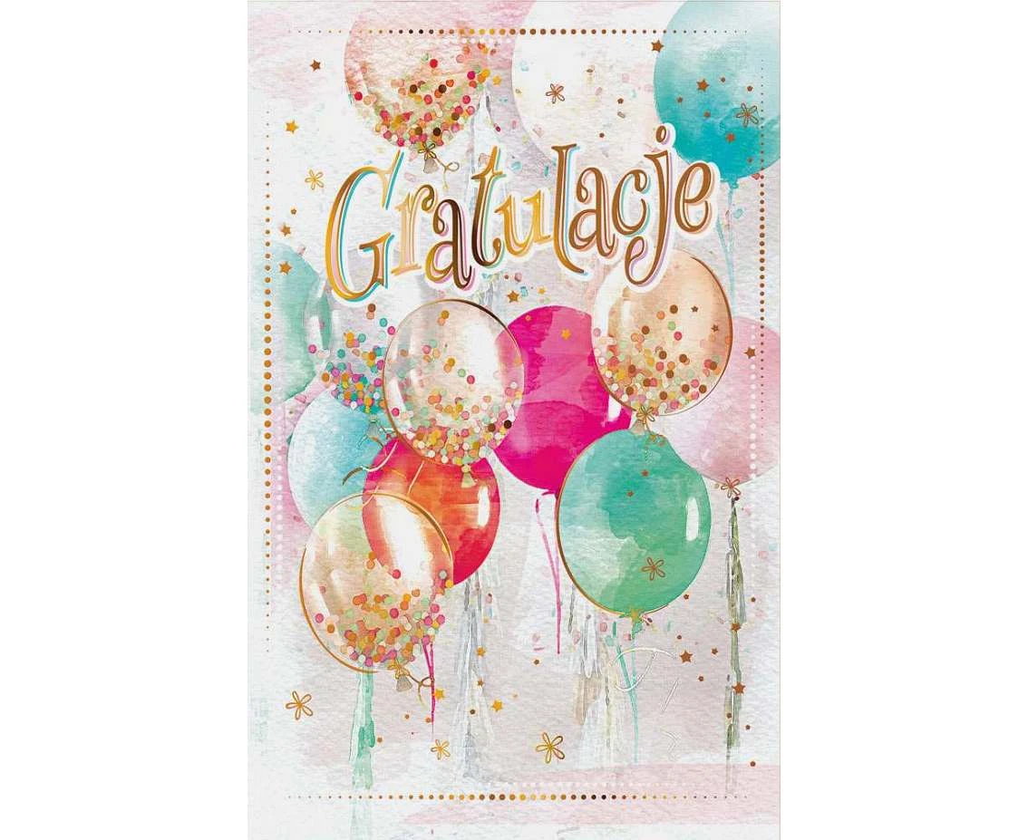 Congratulations Card, Balloons, 13x20,5 cm